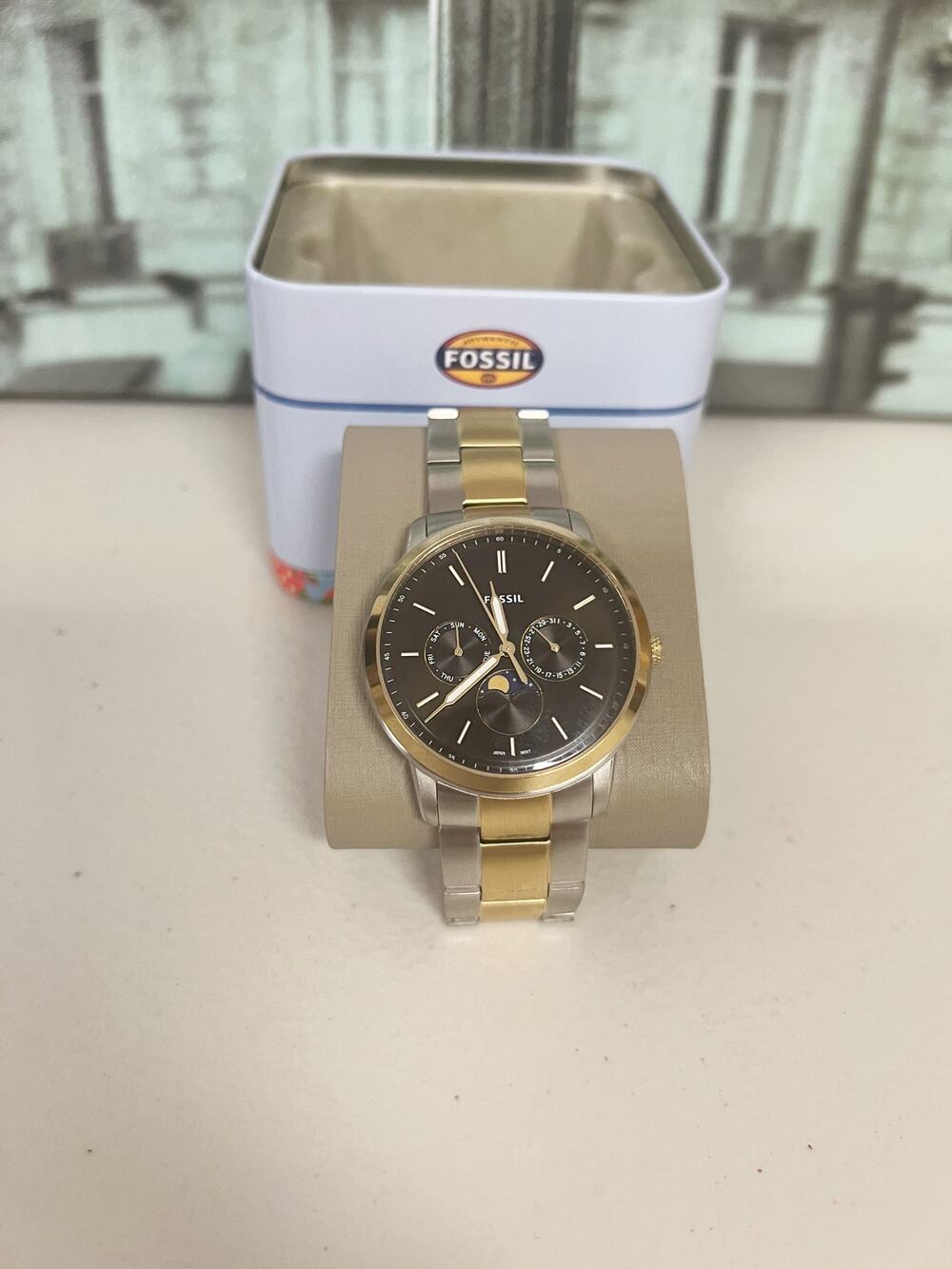 Fossil FS5906 Neutra Moonphase Multifunction Two-Tone Stainless Steel Watch